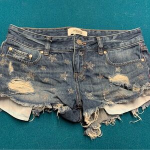 PINK Victoria's Secret Starry Blue Jean Shorts